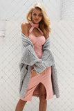 Casual Knitting Long Loose Cardigan