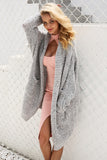 Casual Knitting Long Loose Cardigan