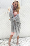 Casual Knitting Long Loose Cardigan