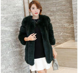 Long Real Fox Fur Coat Winter Genuine Natural Fur Jacket