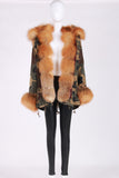 Real Fox Fur Army Parka Genuine fox Fur Outwear