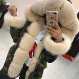 Real Fox Fur Parka Genuine Fox Fur Coat