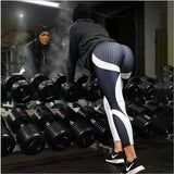 Mesh Pattern Print Workout Legging Elastic Slim