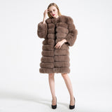 Natural Fur Winter Long Detachable Warm Thick Real Fox Fur Parka