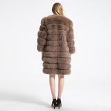 Natural Fur Winter Long Detachable Warm Thick Real Fox Fur Parka