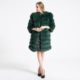 Natural Fur Winter Long Detachable Warm Thick Real Fox Fur Parka