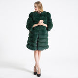 Natural Fur Winter Long Detachable Warm Thick Real Fox Fur Parka