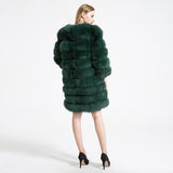 Natural Fur Winter Long Detachable Warm Thick Real Fox Fur Parka