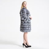 Natural Fur Winter Long Detachable Warm Thick Real Fox Fur Parka