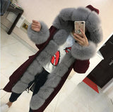 Real Fur Parka High Quality Rex Fur Lining Fox Fur Collar