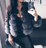 Sexy Short Slim Outwear Luxury Natural Real Fur Coat