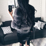 Sexy Short Slim Outwear Luxury Natural Real Fur Coat