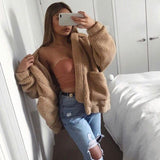 Elegant Faux Fur Warm Soft Zipper Outerwear