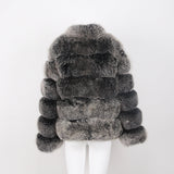 Elegant Winter Thick Real Fox Fur Long Sleeve Parka