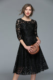 Casual Slim Fashion O-neck Sexy Hollow Out A-line Vintage Vestidos