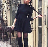 Elegant Off Shoulder O-Collar Half Sleeve Party Dress