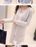 Long Sleeve Crochet Cardigan Knitted Sweater