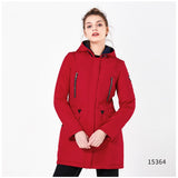 Elegant Long Thin Hat Detachable Warm Coat