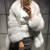 natural fur coat hooded women real fur coat hooded