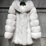 natural fur coat hooded women real fur coat hooded