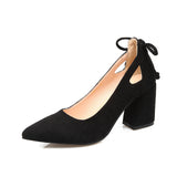 Pointed Toe High Heel Bow