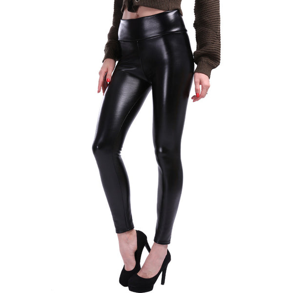 Leather Legging High Waist Stretch Slim Legging