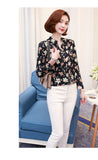 Elegant Long-Sleeve Chiffon Ruffle Work Tops