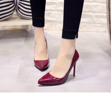 Sexy Pointed Toe Pumps Patent Leather High Heel