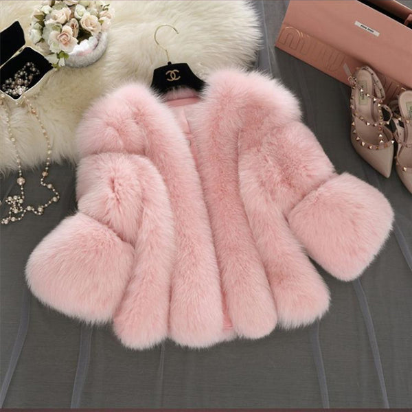 Real Fox Fur Coat Thick whole Short Natural Fox Fur Jacket