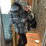 Real Fox Fur Coat Thick whole Short Natural Fox Fur Jacket