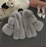 Real Fox Fur Coat Thick whole Short Natural Fox Fur Jacket