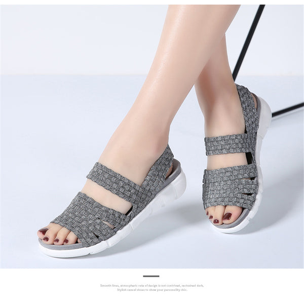 Flat Woven Wedge Sandal