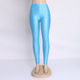 Hot Selling Fluorescent Shiny Leggings Spandex Shinny Elasticity