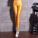 Hot Selling Fluorescent Shiny Leggings Spandex Shinny Elasticity