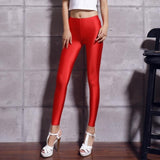 Hot Selling Fluorescent Shiny Leggings Spandex Shinny Elasticity