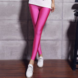 Hot Selling Fluorescent Shiny Leggings Spandex Shinny Elasticity