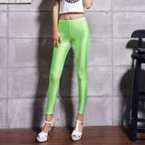 Hot Selling Fluorescent Shiny Leggings Spandex Shinny Elasticity