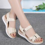 Comfortable Leather Casual Hook Loop Sandal