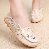 Genuine Leather Flexible Round Toe Nurse Casual Fashion creepers