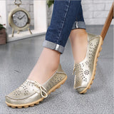 Genuine Leather Flexible Round Toe Nurse Casual Fashion creepers