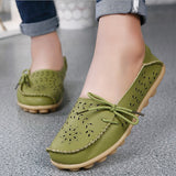 Genuine Leather Flexible Round Toe Nurse Casual Fashion creepers