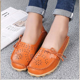 Genuine Leather Flexible Round Toe Nurse Casual Fashion creepers