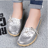 Genuine Leather Flexible Round Toe Nurse Casual Fashion creepers