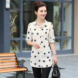 Long Style Cotton Top Long Sleeve Shirt