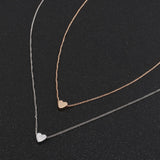 Clavicle Chain Necklaces Sequins Love Heart Necklaces & Pendant