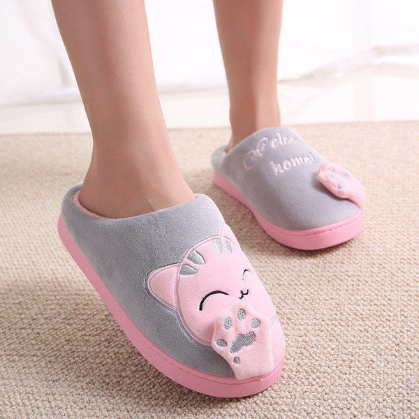 Cat Home Soft Winter Warm Slippers