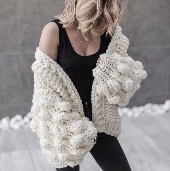 Knitted Cardigan Long Sleeve Winter Tops