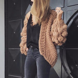 Knitted Cardigan Long Sleeve Winter Tops