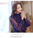 Long Sleeved Shirt Loose Blouse Office Lady