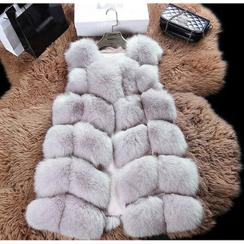 Faux Fur Casual Slim Sleeveless Fur Vest